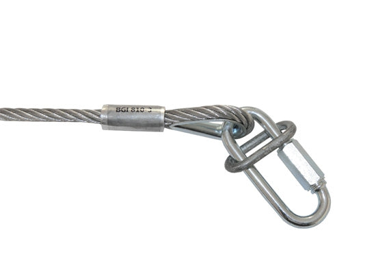 SweetPRO SA 100/08-S Safety/Fangseil, 64kg,1000x8mm, silber
