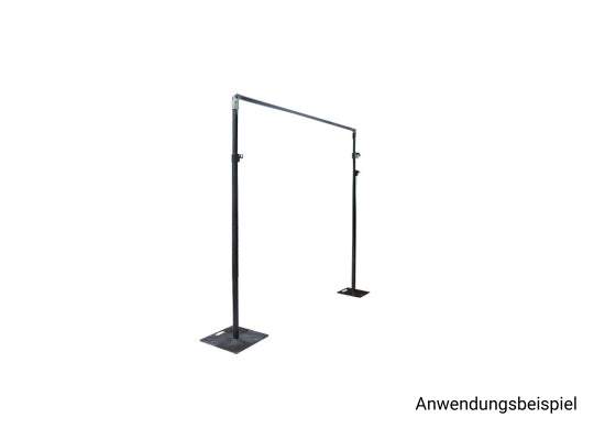 Wentex Pipes & Drapes Teleskopstange horizontal, 1.8-3.0m,schwarz
