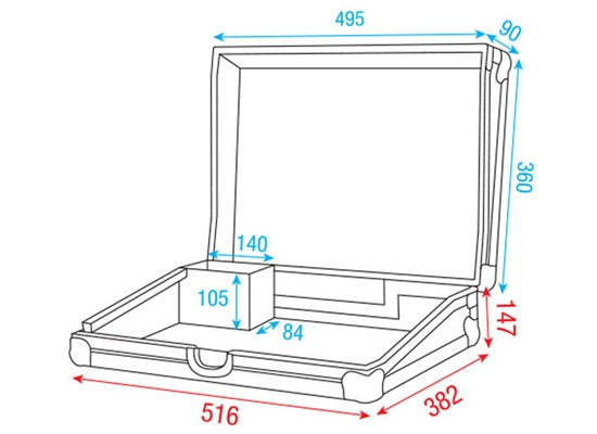 Case für Showtec SC-2412 / Botex DC 136 / DC 1224
