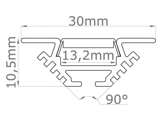 Kapego PAC Aluprofil, EINBAU, 2m