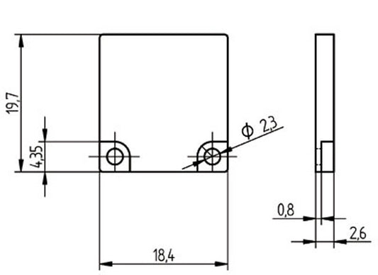 FlexLED Endkappe 2er SET, Alu, silber