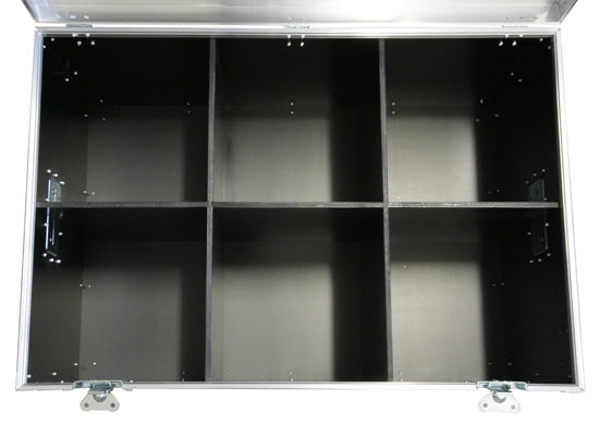 Case für 6x PAR 64 Floorspot, ECOLINE, PVC schwarz, Truhe