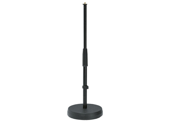 K&M 233B Tisch-Mikrofonstativ mit Rundsockel, schwarz