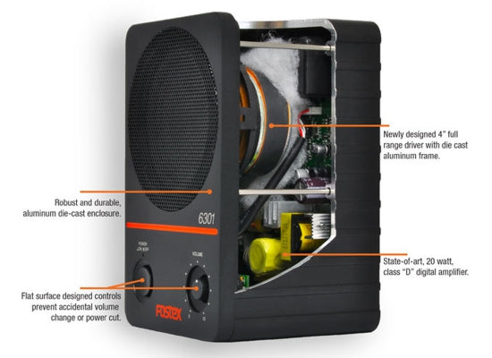 Fostex 6301NX Aktiv-Studiomonitor, schwarz