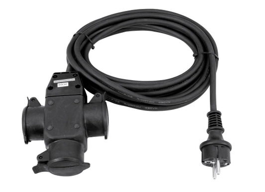 Eurolite Schukoverteiler 3-fach, 5m, schwarz