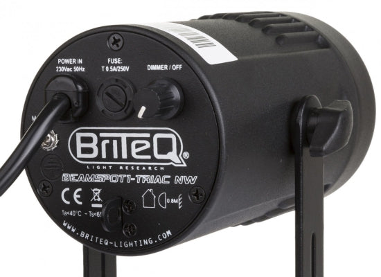 Briteq BT-Beamspot1-Triac NW LED Pinspot, schwarz