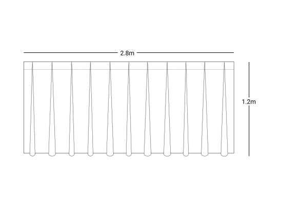 Wentex Pipes & Drapes Vorhang Satin, 2.8x1.2m, 165g/m², weiß