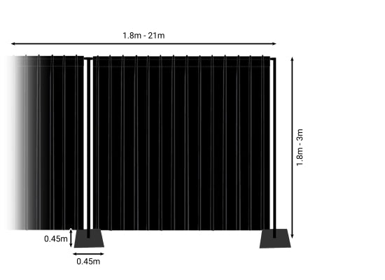 Wentex Pipes & Drapes SET Expo, 3x21m