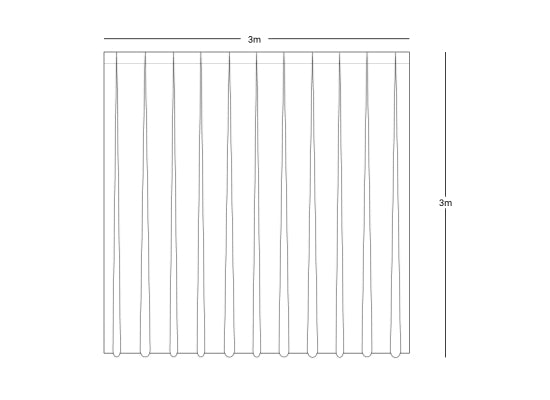 Wentex Pipes & Drapes Vorhang Molton, 3x3m, 300g/m², weiß