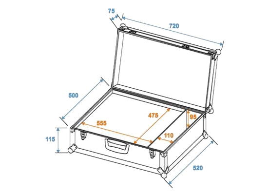 Case Universal, KOFFER, schwarz, 720x520x185mm