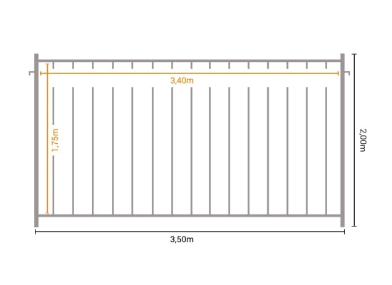 SweetPRO GZ OB/B-204 340/175 Orientierungsbanner, Rollstuhl