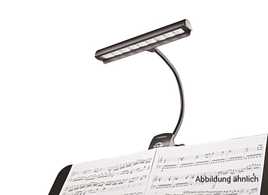 K&M 12249 Orchestra Light Eos LED Notenpultleuchte, schwarz