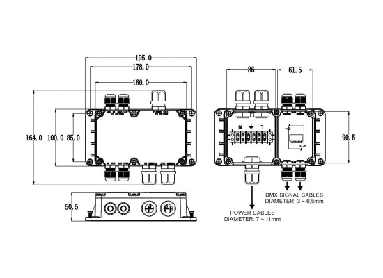 Briteq LDP-JUNCTION IP68 Anschlussdose