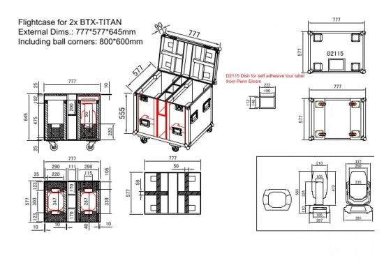 Case für 2x Briteq BTX-TITAN