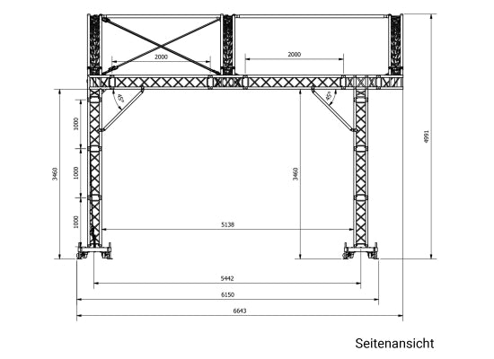 Prolyte ARC Roof 8x6m Basis Set Rundbogendach