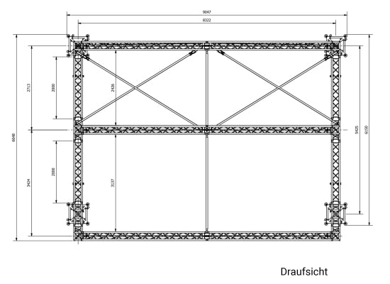 Prolyte ARC Roof 8x6m Basis Set Rundbogendach