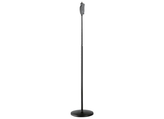 K&M 26085 Einhand-Mikrofonstativ mit Rundsockel, schwarz