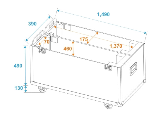 Case für 2x LCD ZL60 Monitore, schwarz
