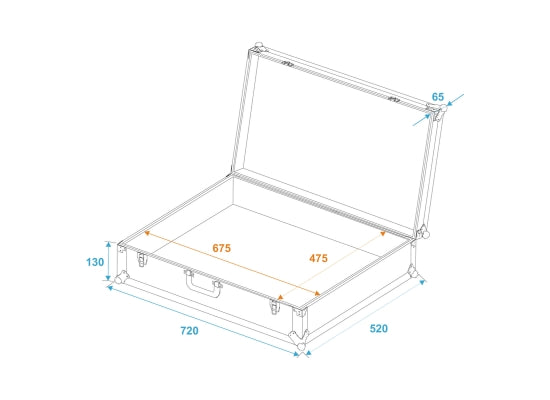 Case Universal, KOFFER, schwarz, Maße: 700x500x170mm