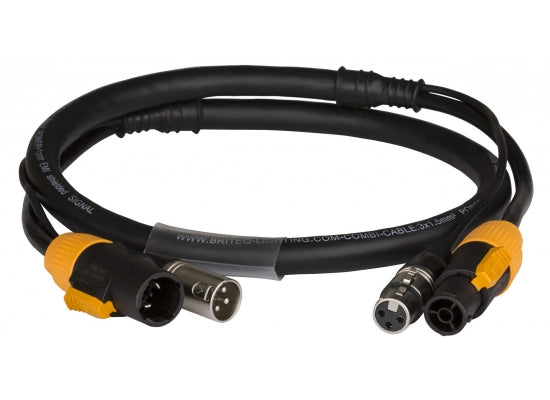Briteq LICHT Power-Signal Outdoor Kabel 1.5m, schwarz/gelb