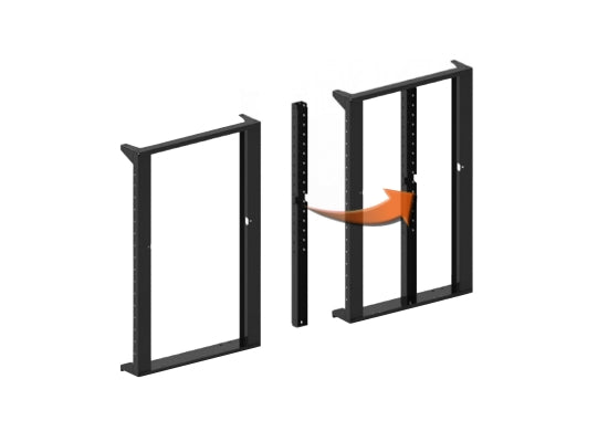 Admiral Center Position Brackets Mittelsteg, schwarz, 203cm