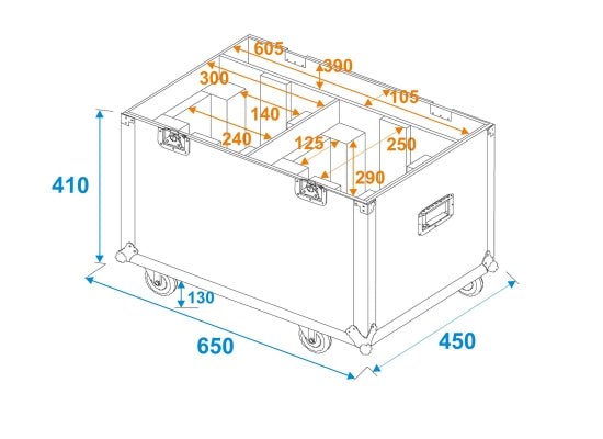 Case für 2x Eurolite TMH-75 LED Moving Head