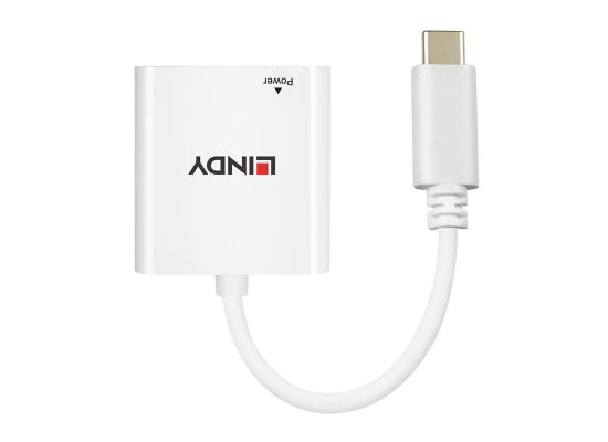 Lindy 43284 Netzwerk-Adapter, Gigabit, USB C/RJ45, Power Delivery