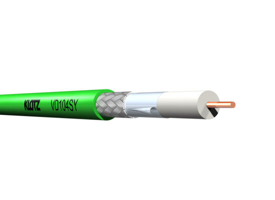 Klotz VD104SY HD-SDI Videokabel, 50m, grün, Digital, Analog, Breitband Abschirmung