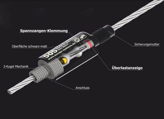 ERS RopeFix 50S Drahtseilhalter 10er SET