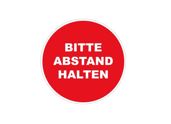 SweetPRO SD BA Bodenaufkleber, rund, Ø30cm, BITTE ABSTAND HALTEN
