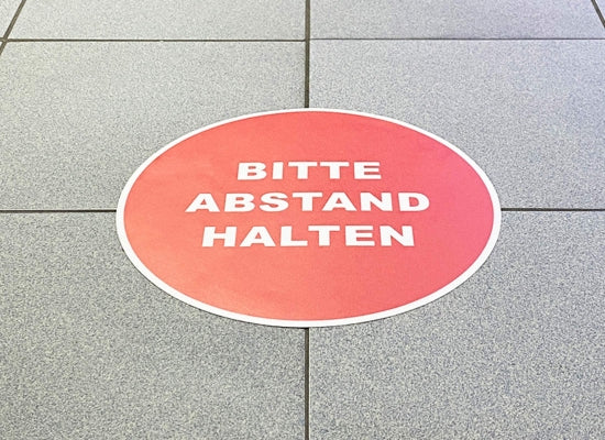 SweetPRO SD BA Bodenaufkleber, rund, Ø30cm, BITTE ABSTAND HALTEN