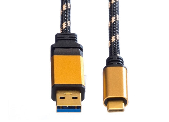Roline Gold USB Kabel, 1m, USB C 3.2 / USB A 3.2