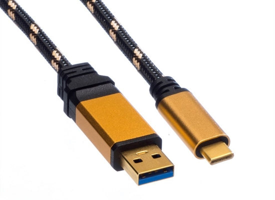 Roline Gold USB Kabel, 1m, USB C 3.2 / USB A 3.2