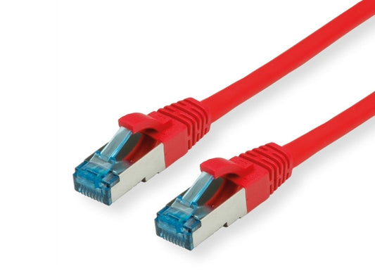 Value CAT6A-Netzwerkkabel, S/FTP, 0.5m, rot