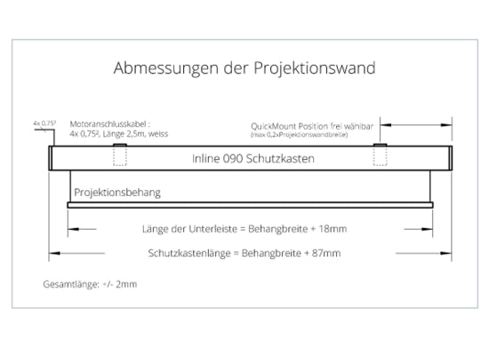 AV Stumpfl Inline Strato Leinwand mit Motor, 300x225cm, 4:3