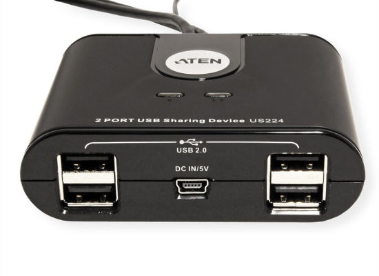 ATEN US224 Peripheriegeräte Switch, 2 Ports, USB 2.0