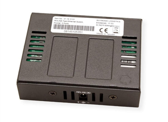 Roline Pocket Fast Ethernet Switch, 5 Ports, schwarz, 100 Mbit/s