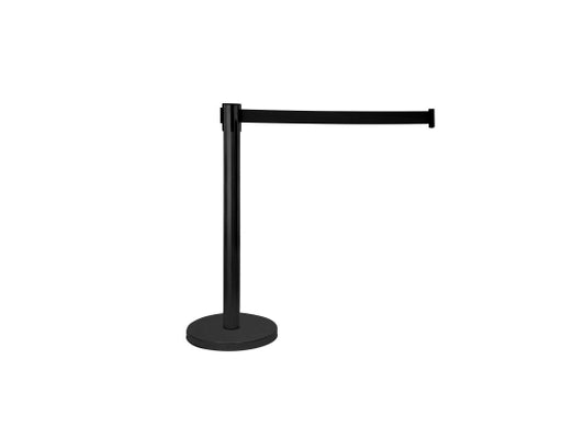 Eurolite Absperrpfosten mit Gurtabroller,SCHWARZ,Gurtfarbe: schw.