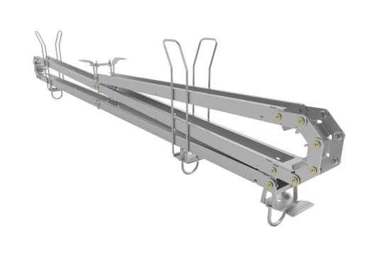 Admiral SNAKE Kabelführung, silber, Breite: 2m, Hub: 5m