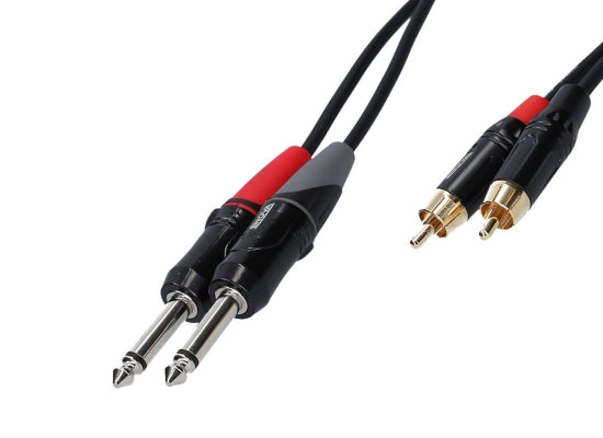 Enova EC-A3-CLMPLM-1 Audio Adapterkabel, 1m, 2x Klinke/2x Cinch