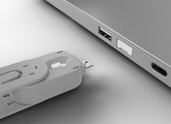 Lindy 40454 USB-A Port Schloss SET,WEISS,1x Schlüssel/4x Schloss