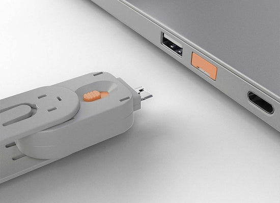Lindy 40453 USB-A Port Schloss SET,ORANGE,1x Schlüssel/4x Schloss