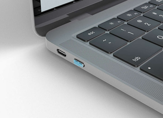 Lindy 40465 USB-C Port Schloss, BLAU, 1x Schlüssel / 4x Schloss