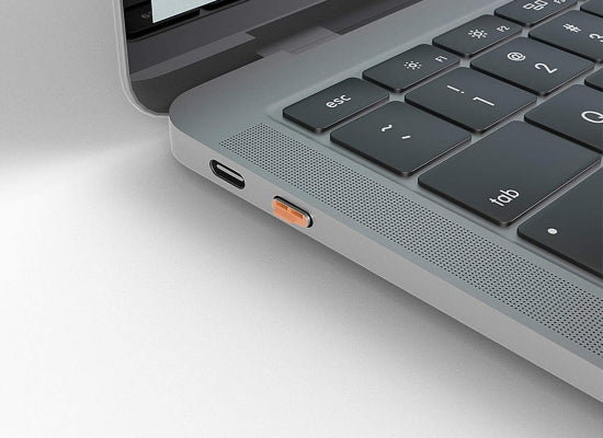 Lindy 40428 USB-C Port Schloss SET,ORANGE,1x Schlüssel/4x Schloss