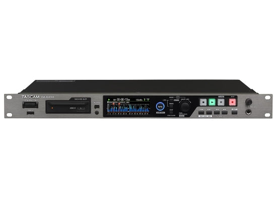 Tascam DA-6400DP Audiorecorder, 19'' 1HE, 64 Kanäle, 48 kHz/24 Bit, USB 2.0, Ethernet, RS-422 9-polig, BNC