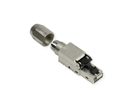 Roline CAT6A-Stecker für RJ-45 Netzwerkkabel, STP, silber