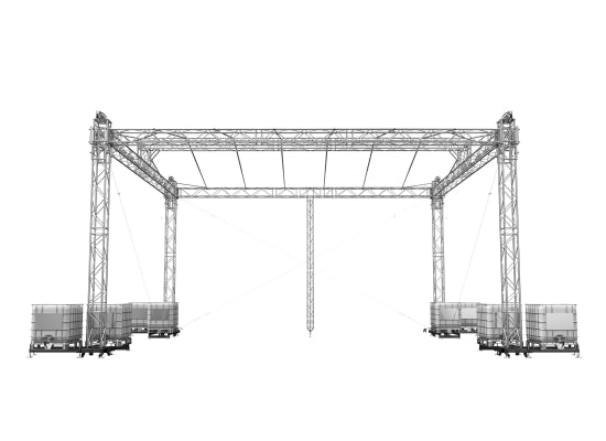 Global Truss Double Pitch Roof 10x8m Giebeldach