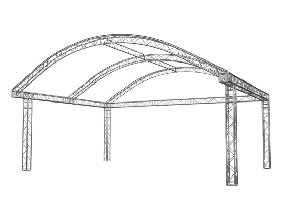 Global Truss Rundbogenbühne 8x6m
