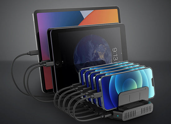 Lindy 73435 USB Ladestation, 10 Port, 120W,
