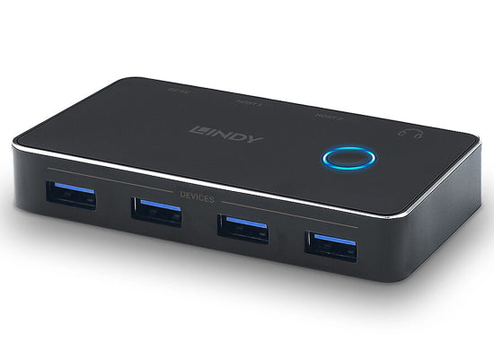 Lindy 43387 Peripheriegeräte Switch 2:4, USB 3.2